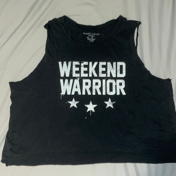 Weekend Warrior crop Top/ Sleepwear - Picture 1 of 5